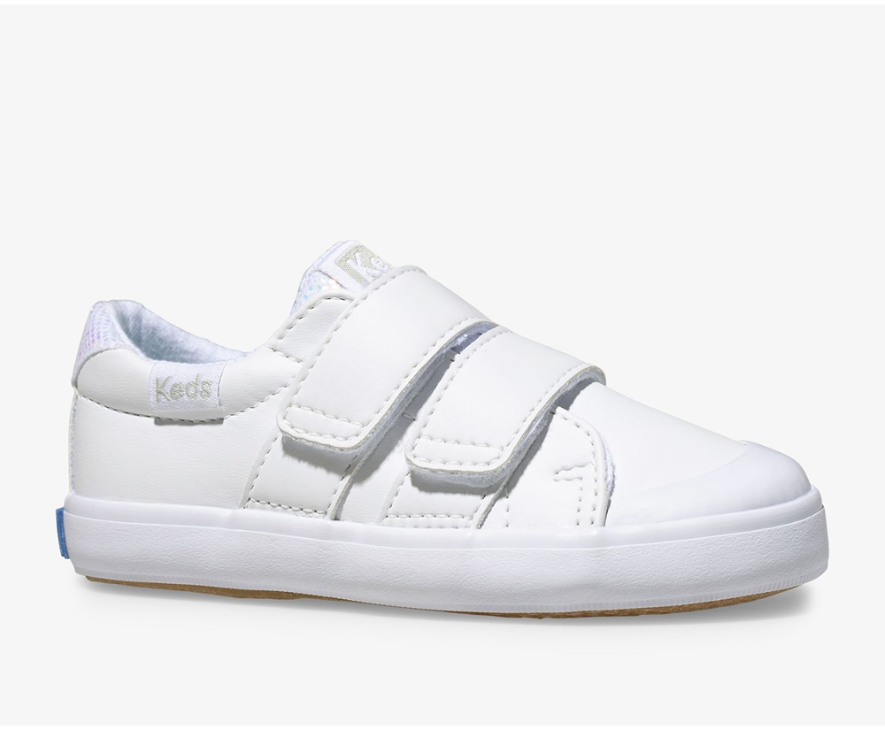 Slip Ons Keds Enfant Blanche - Courtney - 809-DUJHYQ